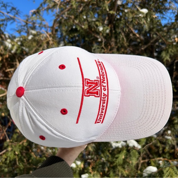 Vintage 90s University Nebraska Huskers The Game Split Bar snapback hat cap NCAA - Picture 6 of 15
